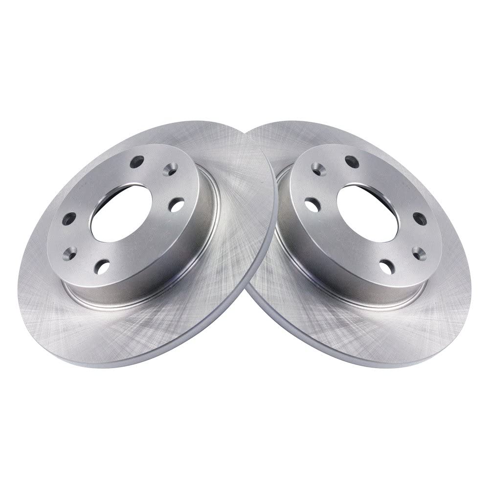 Trq Rear Brake Rotors Set Solid Compatible With 1990-1993 Mazda Miata