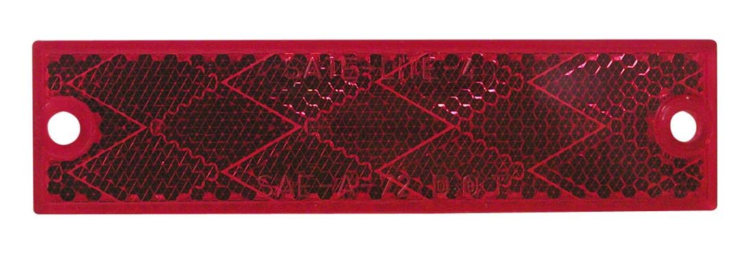 Pm V487R Red Rectangular Reflector 2 Count