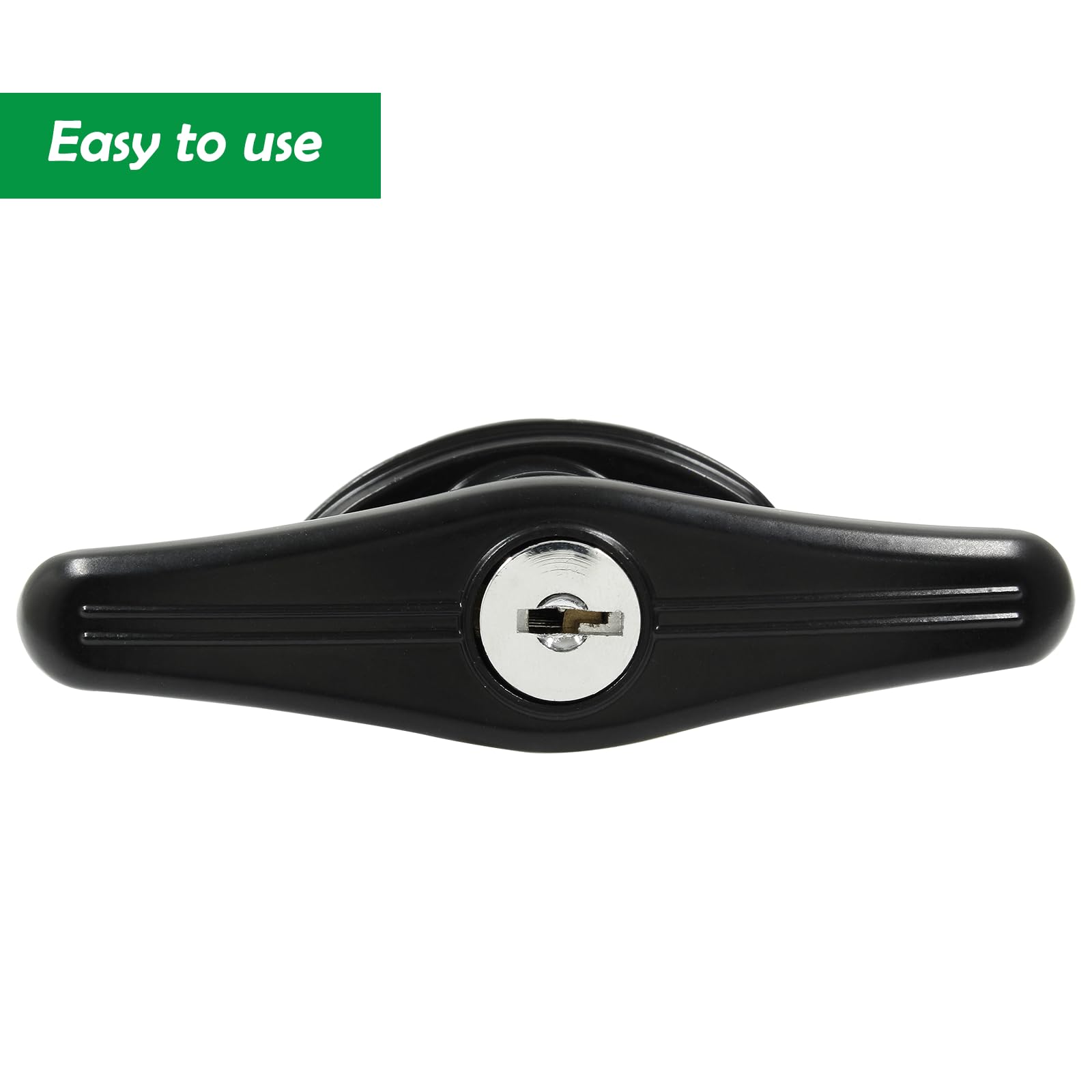 Bokwin 1 Set Camper Shell T-Handles Lock Black Truck Cap Locking With 2 Keys For Most Truck Camper