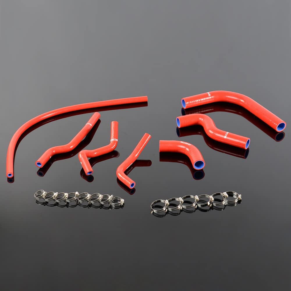 G-PLUS Silicone Radiator Heater Hose Compatible With 1986-1995 Suzuki Samurai Red