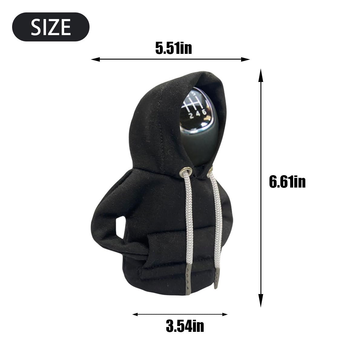 2Pcs Car Gear Shift Cover, Winter Warm Fashionable Hoodie Car Shift Knob, Auto Decor Interior Accessories Shift Knob For Car, Su