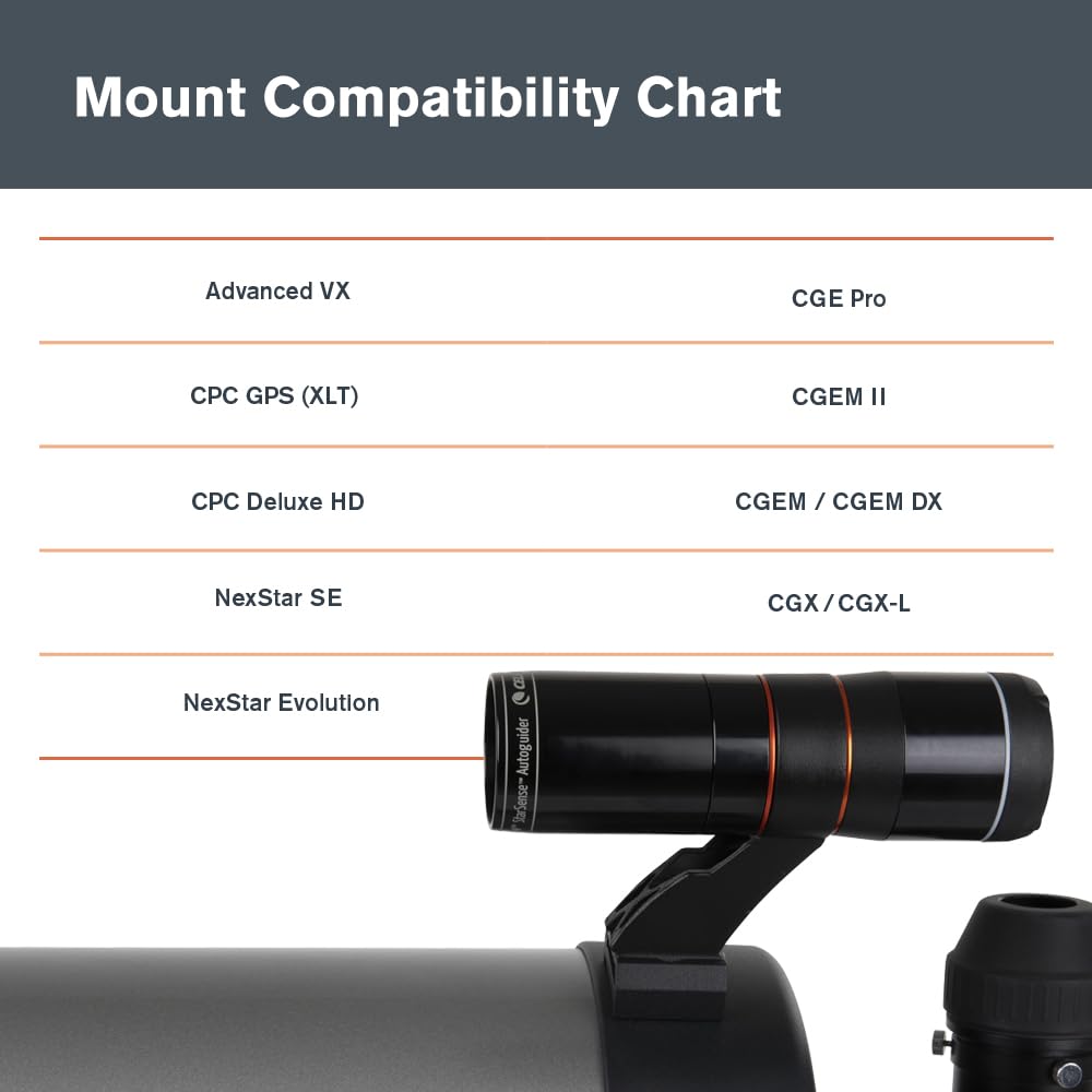 Celestron StarSense Autoguider Telescope Accessory - 3-Minute Auto Alignment, GoTo for Astroimaging, Model 94008, Black