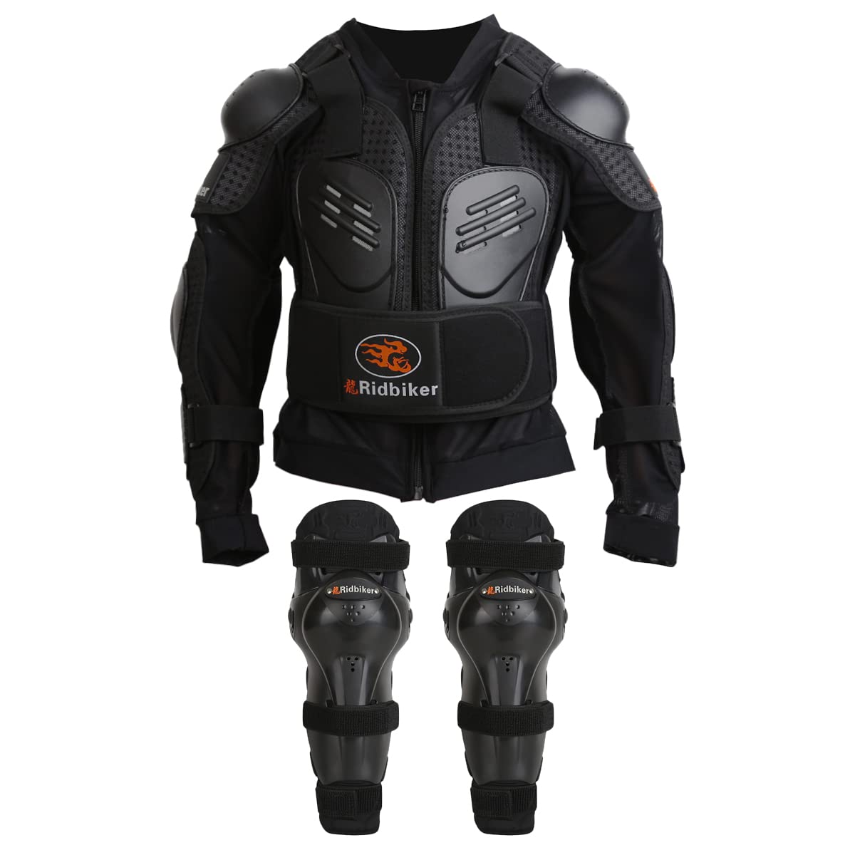 Youth Dirt Bike Gear Riding Chest Spine Protector Youth Motorcycle Jacket With Armor Guards Set For Motocross Teenager Full Body Protector With Elbow Knee Shin Guards