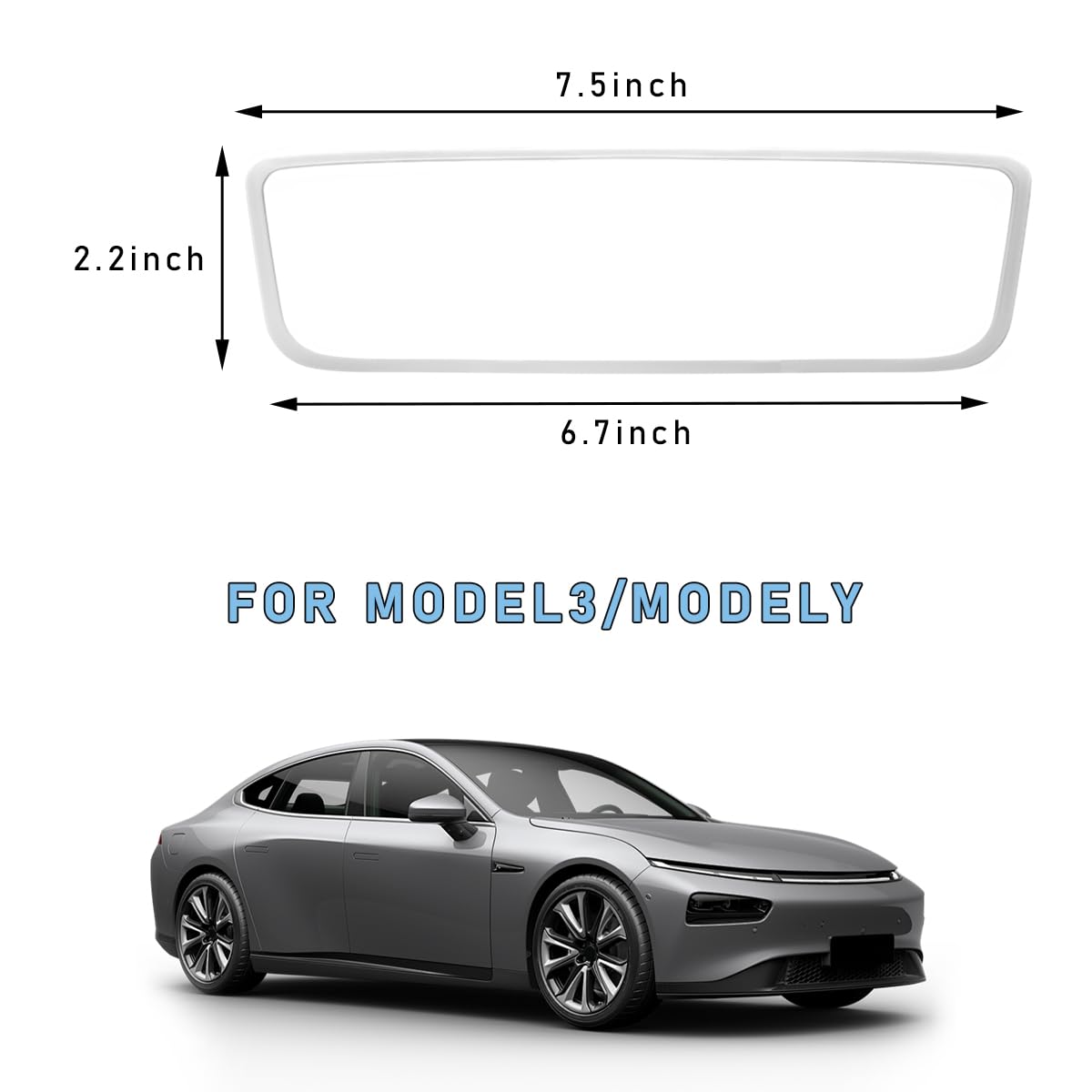 Povtii Rear View Mirror Protector Frame, Silicone Automotive Interior Rearview Mirror Cover For Women Girls, Mirror Edge Protect