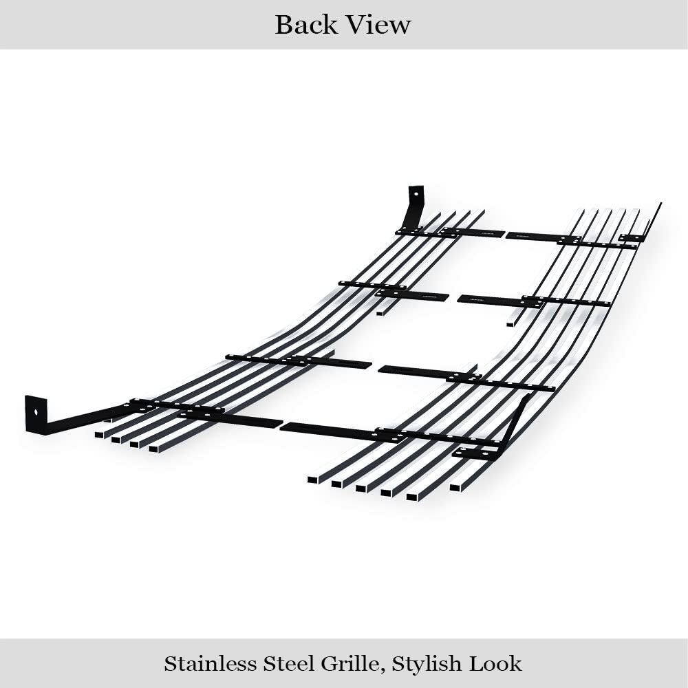 APS Compatible with Chevy Silverado 1500 HD SS 2003-2005 & 03-04 2500 3500 & 02-06 Avalanche Without Body Cladding Main Upper Stainless Steel Chrome Billet Grille Grill Insert C85317A