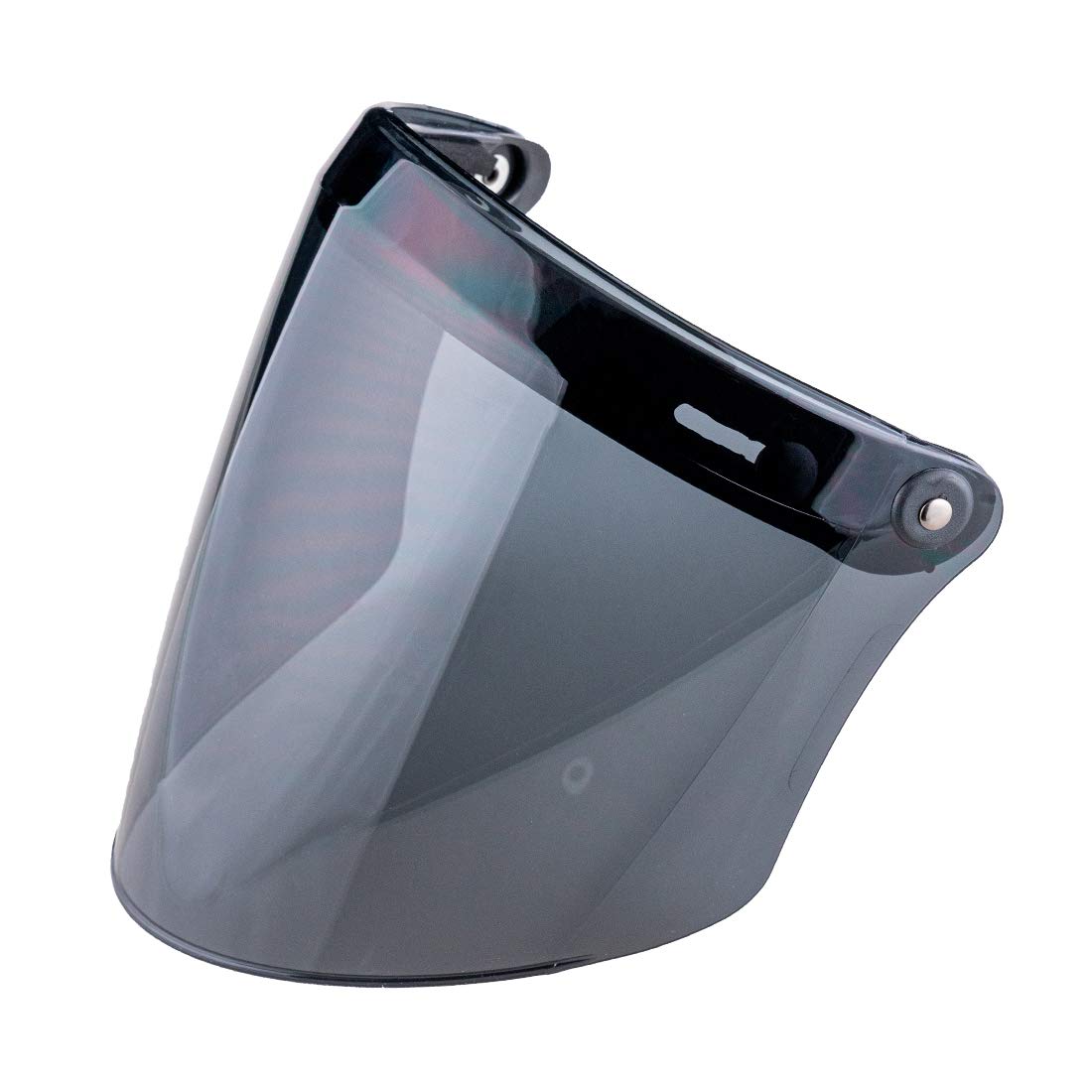 VCOROS Universal 3-Snap Flip Up Visor Shield Lens for Retro Open Face Motorcycle Helmet(Dark Black)