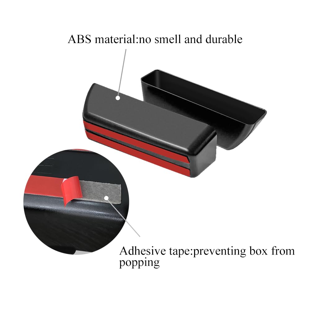 Vesul Front Row Door Side Storage Box Compatible with Ford Edge 2015-2024 Armrest Phone Container Door Organizer Handle Pocket ABS Tray Insert Glove Pallet