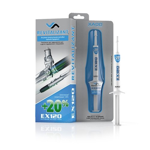Xado Power Steering Fluid Oil Additive Ex120 - Metal Repair Conditioner And Revitalizant For Steering Wheel Booster And Hydrauli