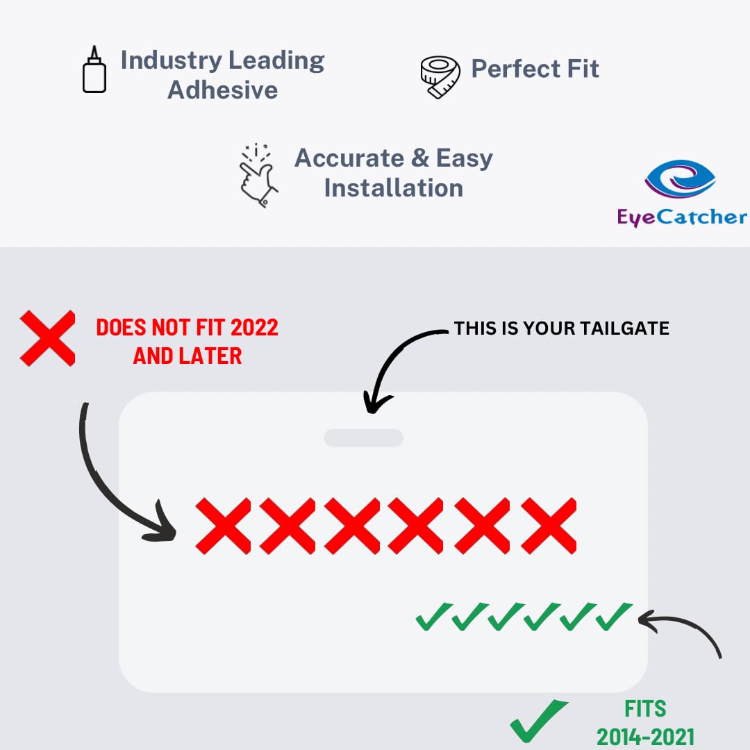 Eyecatcher Tailgate Insert Letters Compatible With 2014-2021 Tundra (Chrome)