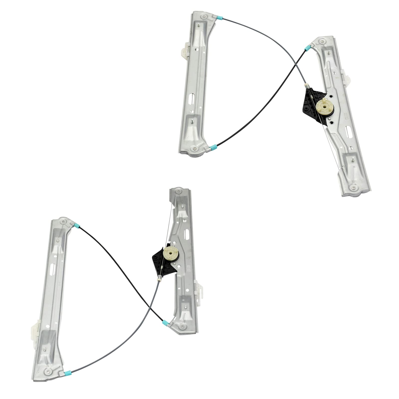 Trq Front Power Window Regulator Set Compatible With 12-18 Bmw Bm1350120 Bm1351120