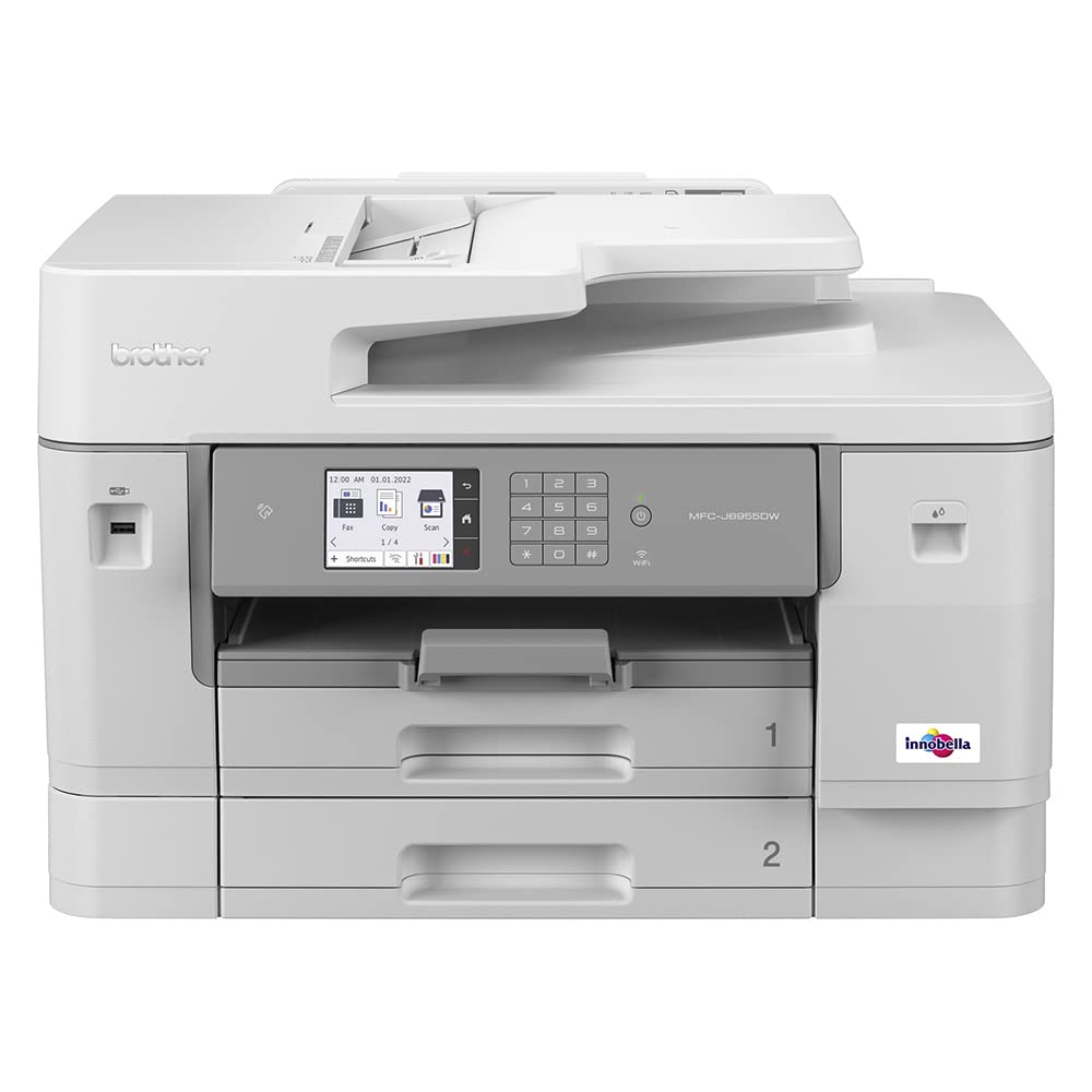 Brother Mfc-J6955Dw Inkvestment Tank Color Inkjet All-In-One Printer With Wireless, Duplex Printing, 11    X 17    Scan Glass An