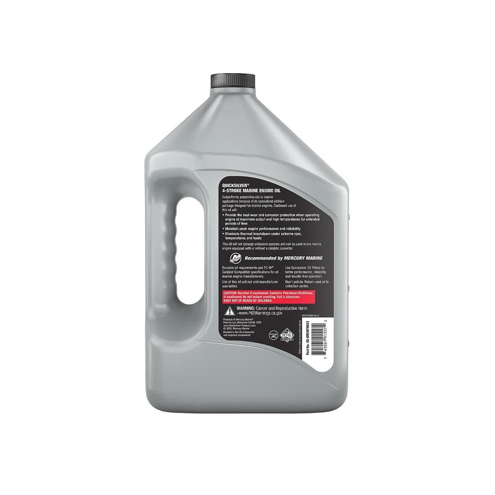 Quicksilver By Mercury Marine 25W-40 Synthetic Marine Engine Oil, 1 Gallon