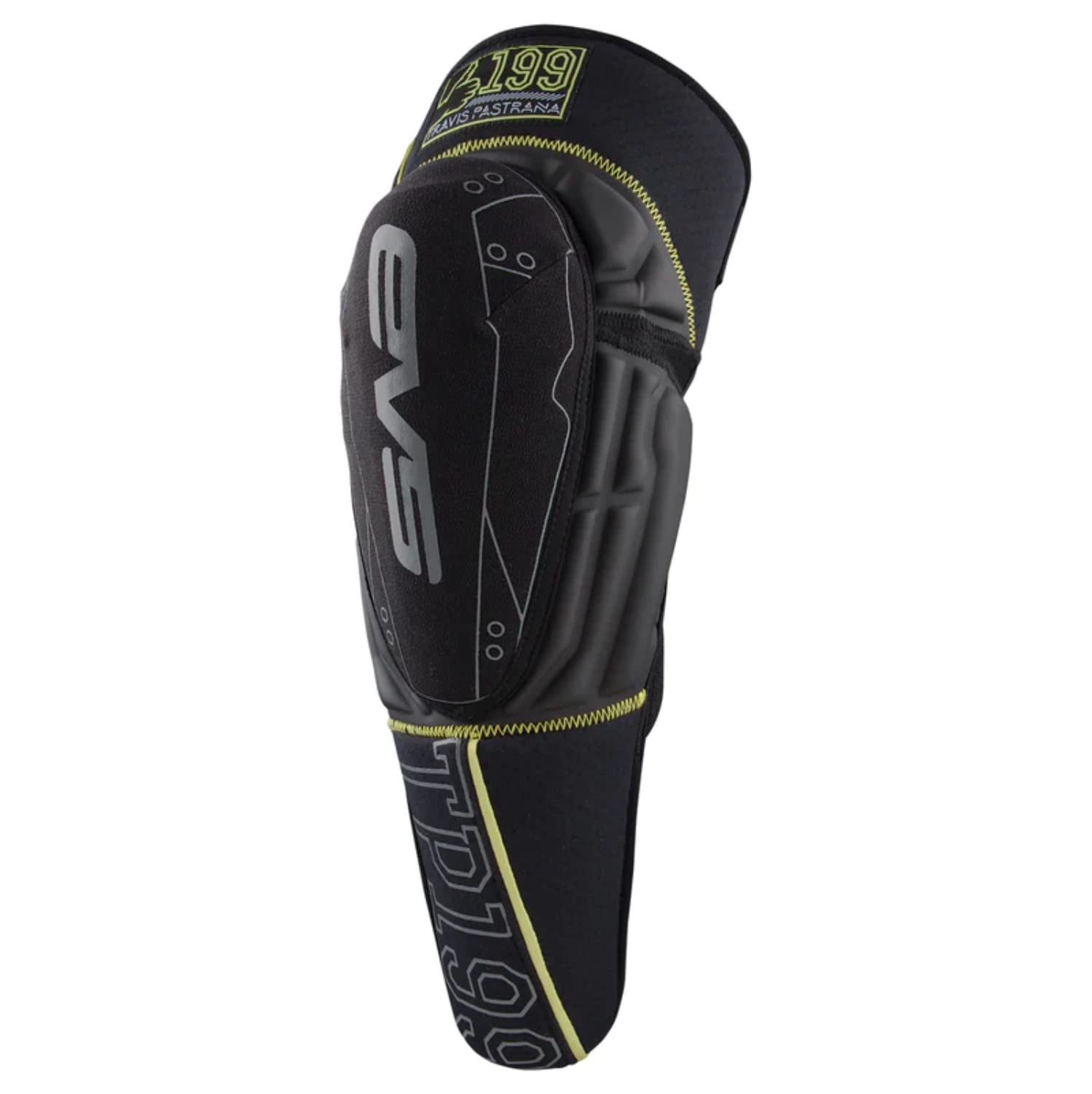 Evs Sports Tp199 Knee / Shin Guard, (Black / Hi-Viz Yellow, Large/X-Large)