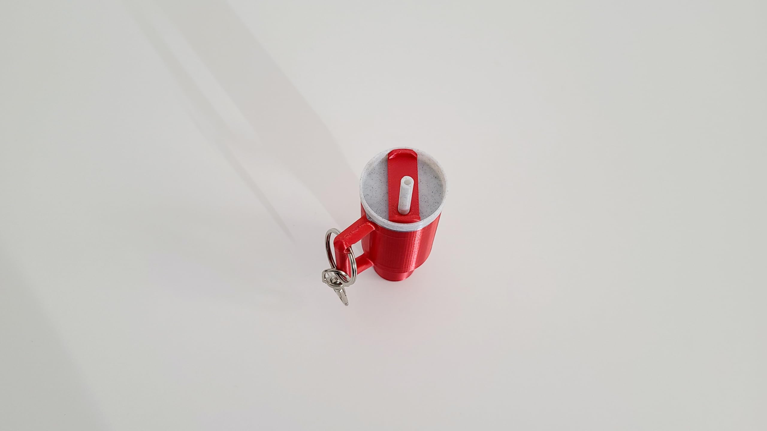 Miniature Stanley Tumbler Cup Replica Keychain - 3D Printed Desk Accessory (3 Pack: Shiny Red)