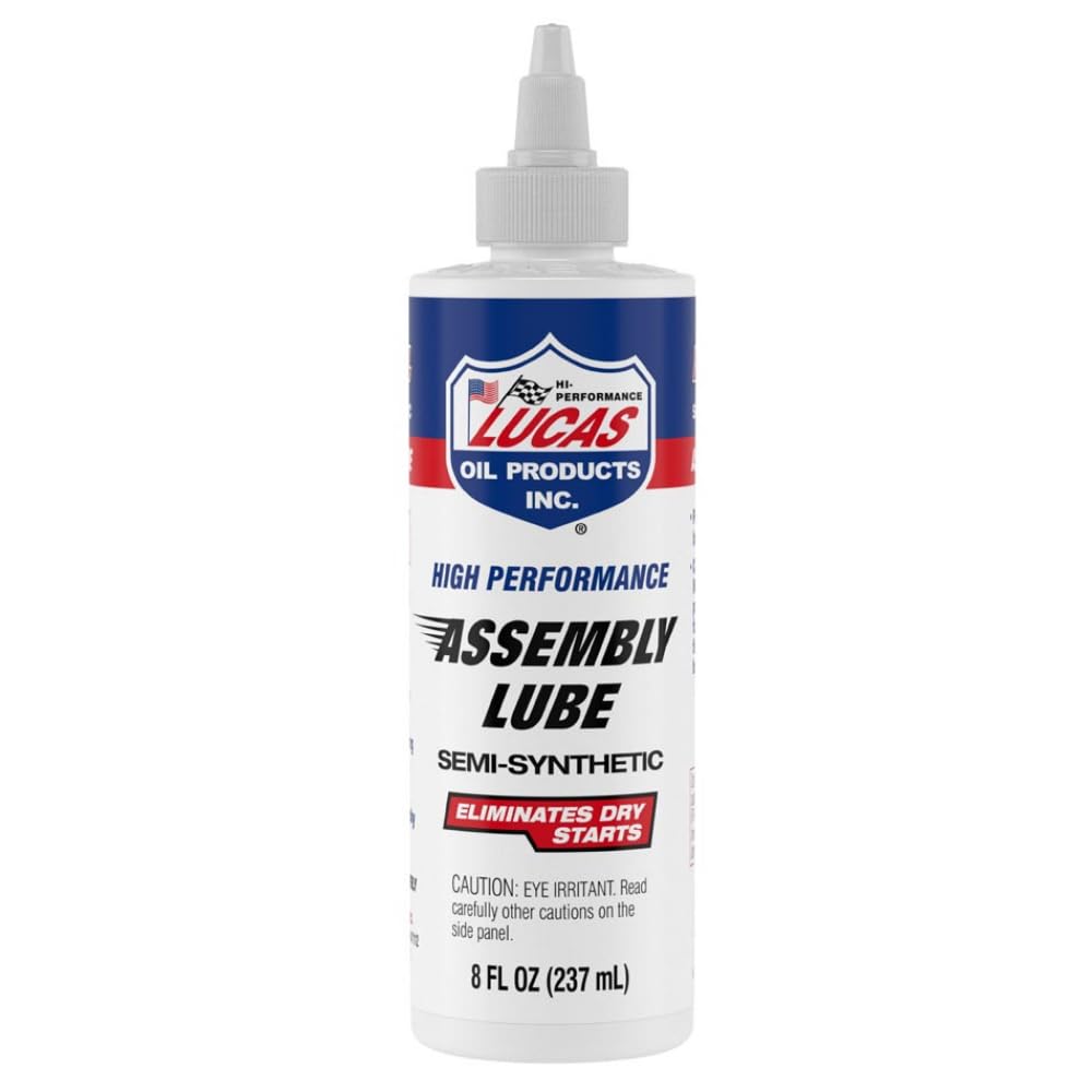 Lucas Oil 10153 High Performance Semi-Synthetic Assembly Lube - 8 Ounce (Pack Of 12)