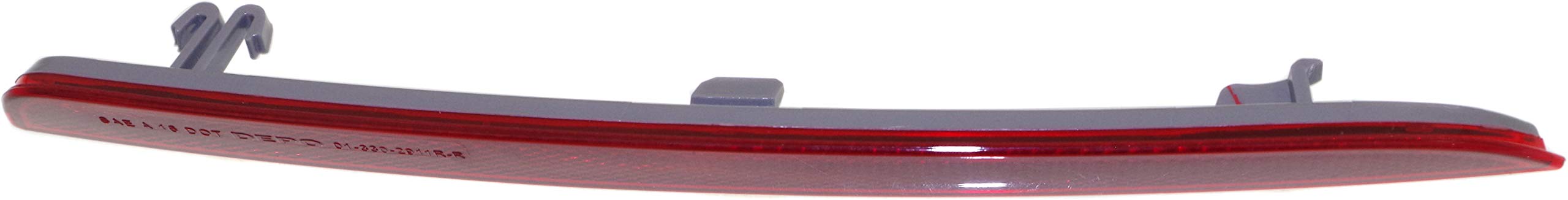 Evan Fischer Rear Passenger Bumper Reflector Compatible With 2016-2019 Ford Explorer, Fits 2016-2019 Police Interceptor Utility,
