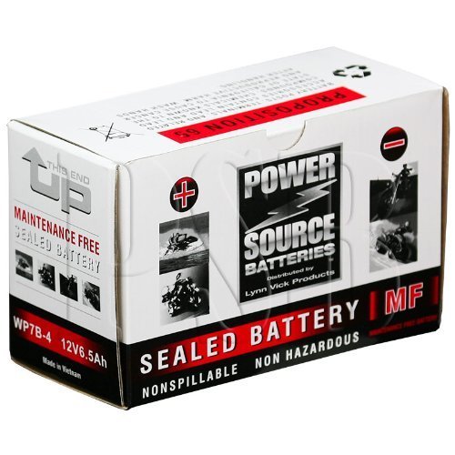 GT7B-4, YT7B-BS, YT7B-4, PT7B-4, UT7B-4, GT7B4 Replacement Battery 125cca High Performance WP7B-4 Sealed AGM for Yamaha, Ducati, Kawasaki, Suzuki, Triumph, BRP, Can-Am Motorcycle, Scooter, ATV, Quad