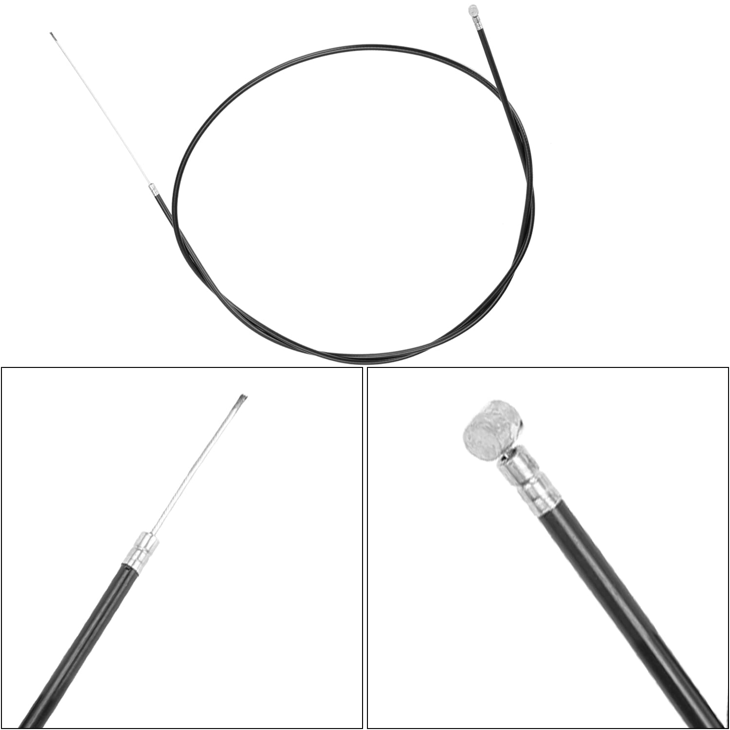 YOXUFA 7/8'' 22mm Left Brake Clutch Handle Lever 155cm Cable with Brake Pads for Coleman CT100U CC100X 98cc 3HP Baja Doodle Bug