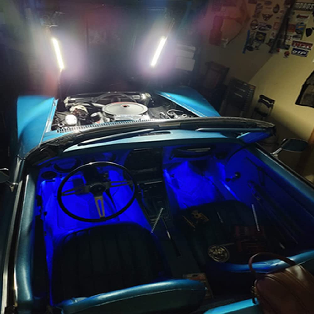 BlyilyB 20-Pack BA9 BA9S Blue LED Car Light Bulbs for License Plate, Dome, Map & Courtesy Lights