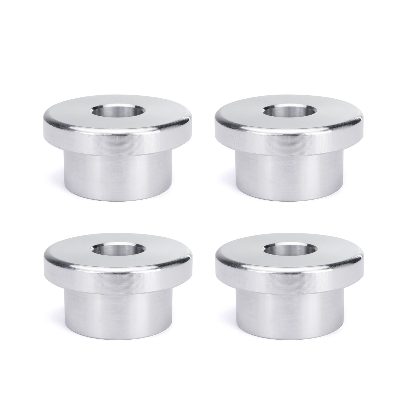 Solid Billet Handlebar Riser Bushings For Harley Softail Dyna Sportster Fxr Fx 1984-2016 (Silver)
