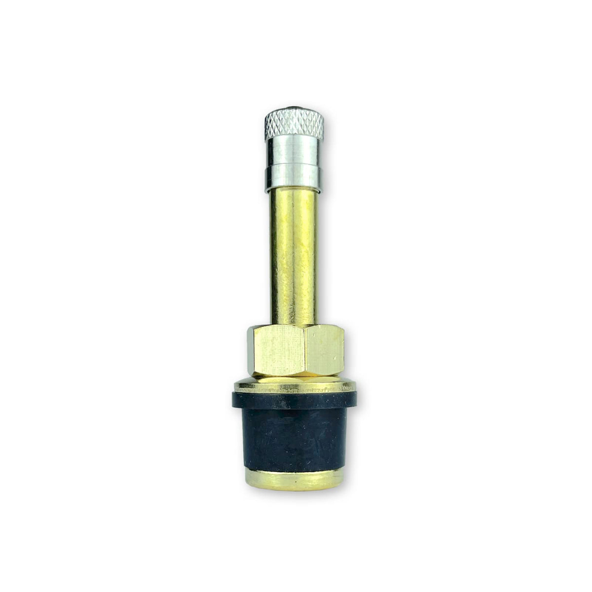 Haltec Qs-500 Quickstem 2 Inch Straight Push Through Brass Valve Stem For Otr And Farm Tire .625 Inch Valve Stem Holes. Emergency Valve Stem Replacement.