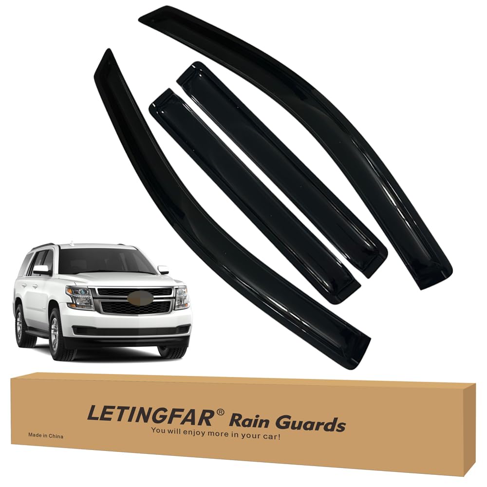 Tape-on Rain Guards for 2015-2020 Chevy Tahoe/GMC Yukon, for 2015-2020 Chevy Tahoe/GMC Yukon Accessories,Side Vent Visors Shades