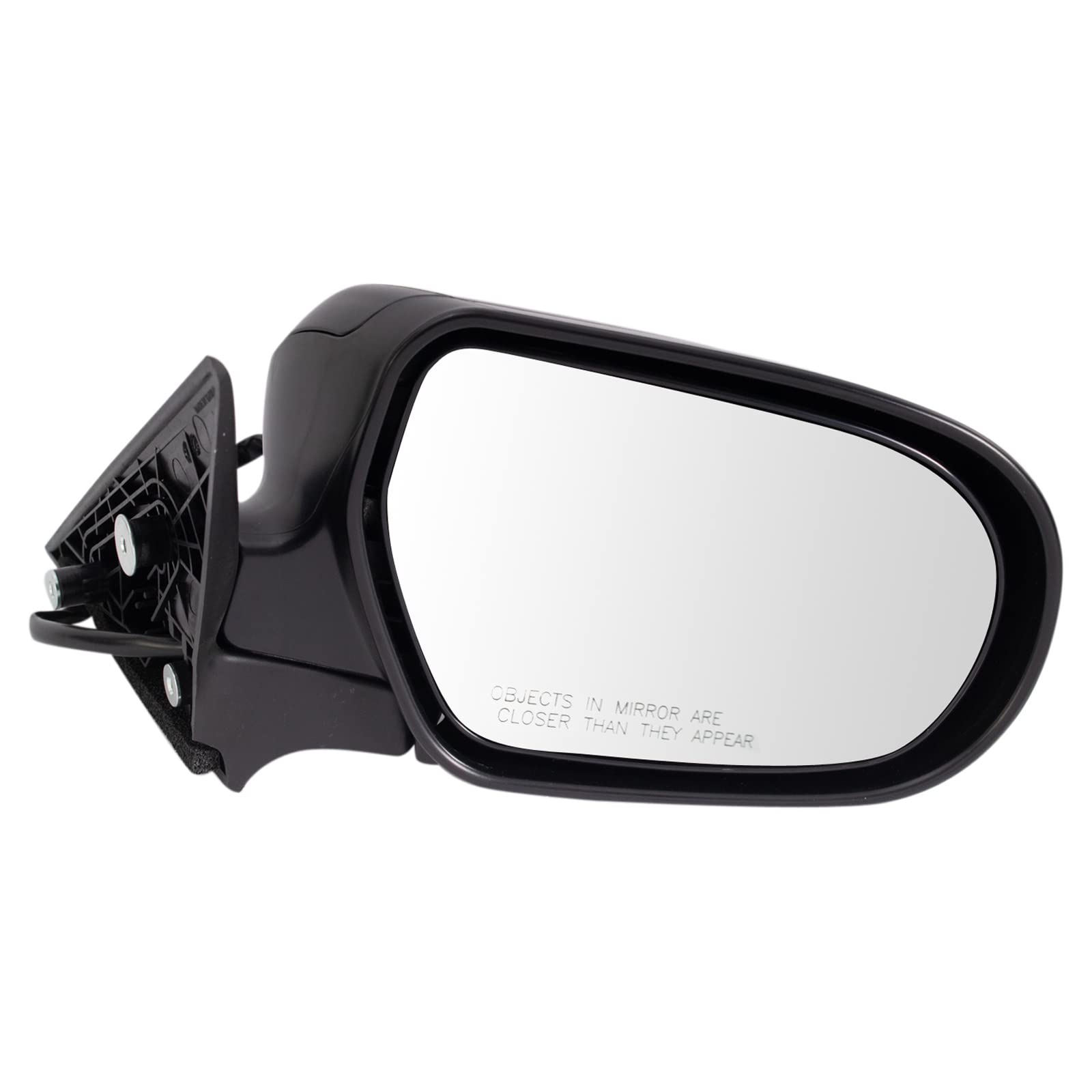 Trq Right Mirror Without Heat With Textured Cover Passenger Side Compatible With 2005-2009 Subaru Legacy Su1321106