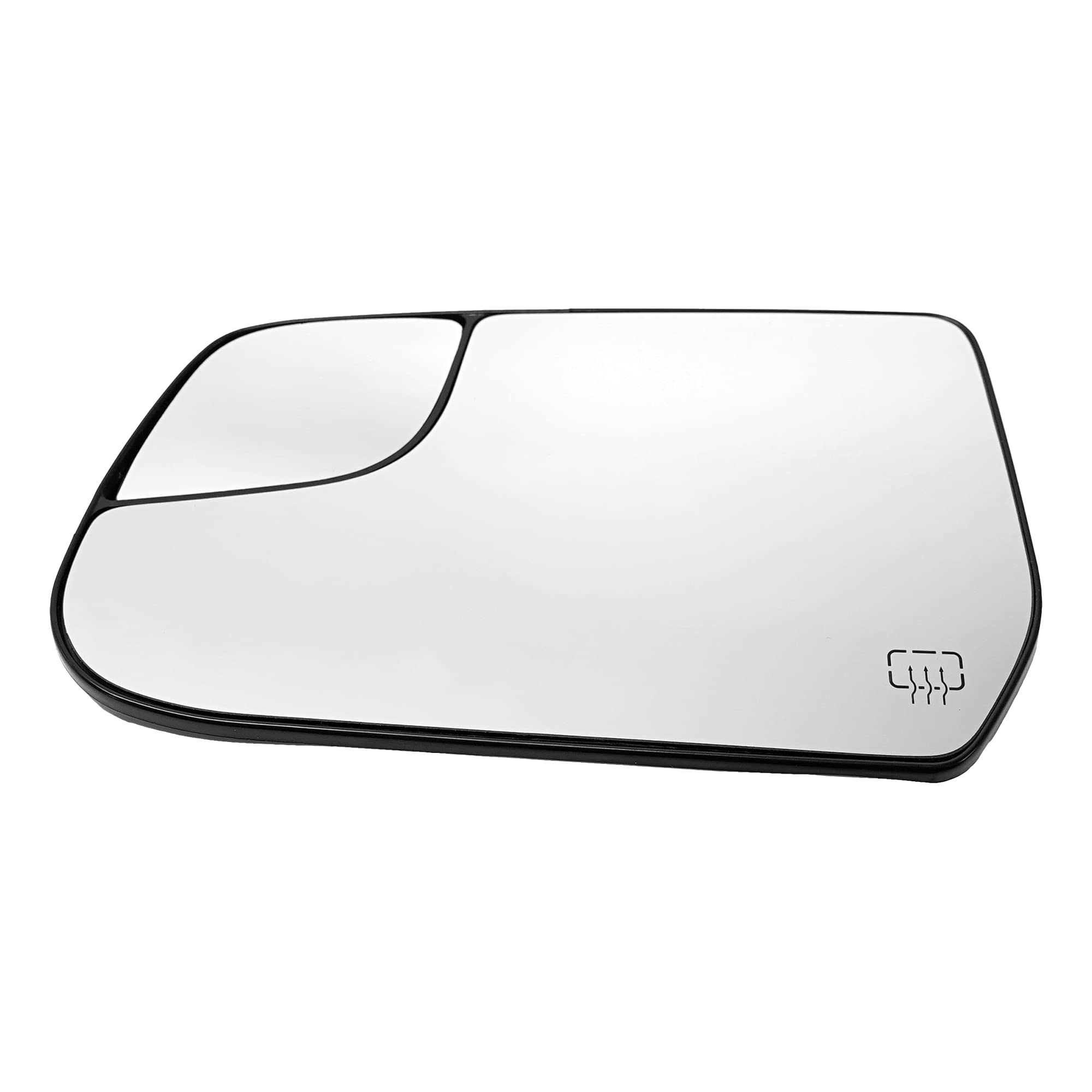 Kool-Vue Mirror Glass Compatible With 2010-2017 Chevrolet Equinox Left Side Heated, With Blind Spot Glass, Flat Glass, With Backing Plate