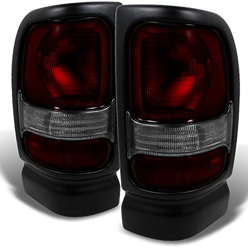 Akkon - For Dodge Ram 1500/2500/3500 Pickup Truck Red Smoked Tail Lights Brake Lamps Replacement Left + Right