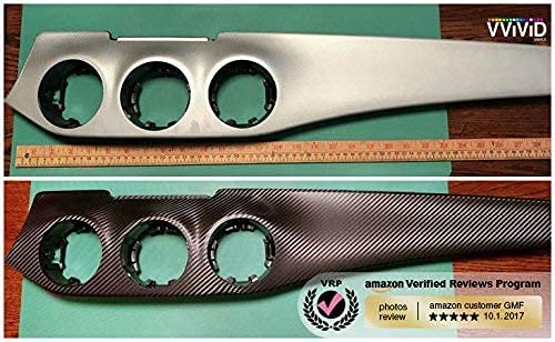 Vvivid Xpo Black Carbon Fiber Car Wrap Vinyl Roll Featuring Air Release Technology (8Ft X 5Ft)