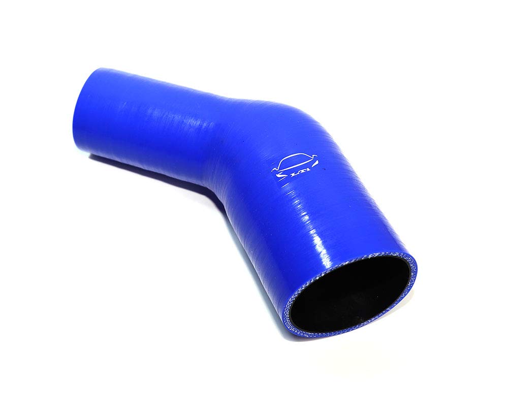 LTI Universal 57mm to 76mm 4-Ply Reinforced High Performance 2.25''-3'' ID 45 Degree Elbow Reducer Coupler Silicone Hose (2.25''
