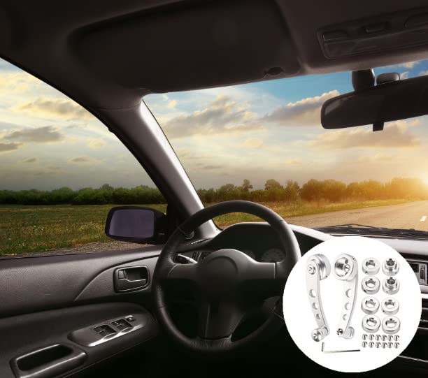 Window Crank Handle, 2Pcs Easy To Use Car Socket Crank Handle, Ergonomic Winder Crank, Alloy Window Handle Riser Fit For Classic Car(Silver)