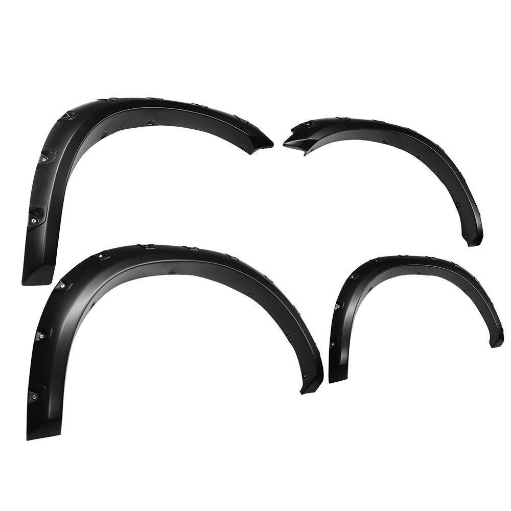 MaxMate Fender Flare Compatible with 20092018 Dodge Ram 1500; 20192024 Classic (Not fit R/T Rebel Warlock), Smooth Textured Bl