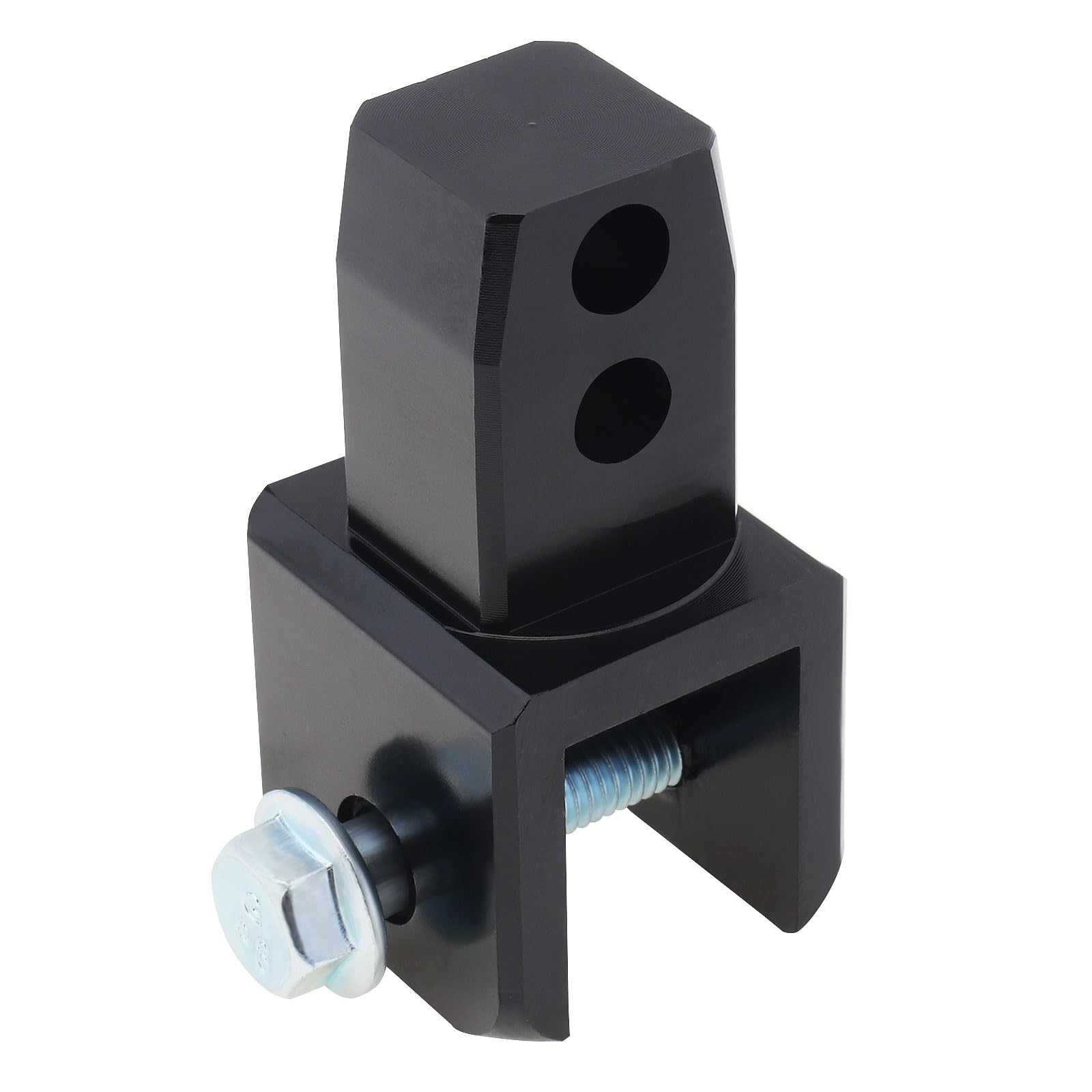 Windance 2Pcs Motorcycle Rear Shock Extender, High Damping Device Height Extension Absorber Riser Adapter With Screws (Black)