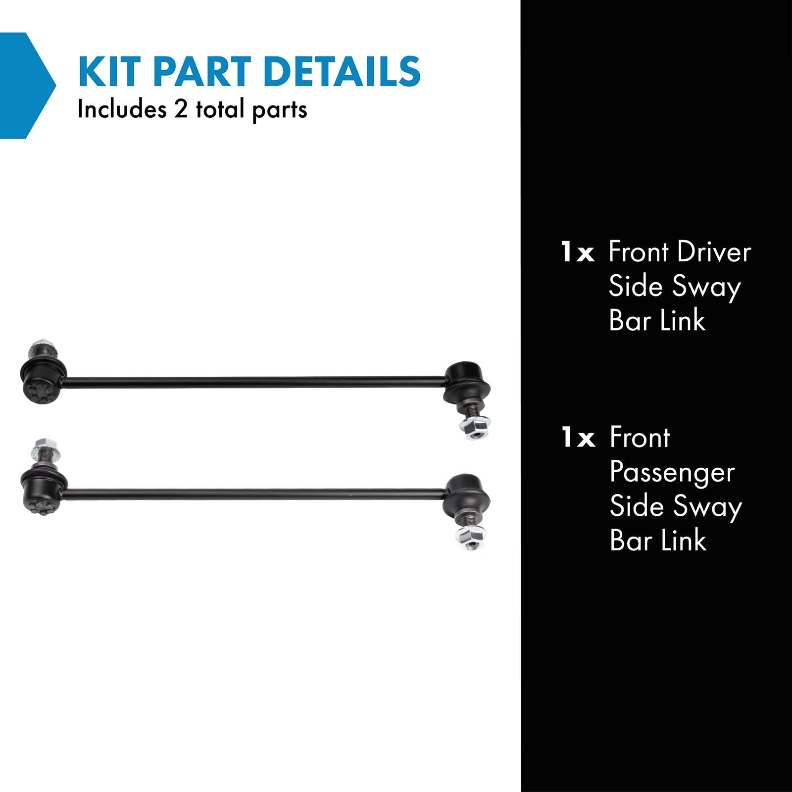 Trq Front Sway Bar Stabilizer Link Set Compatible With 2014-2020 Acura Mdx