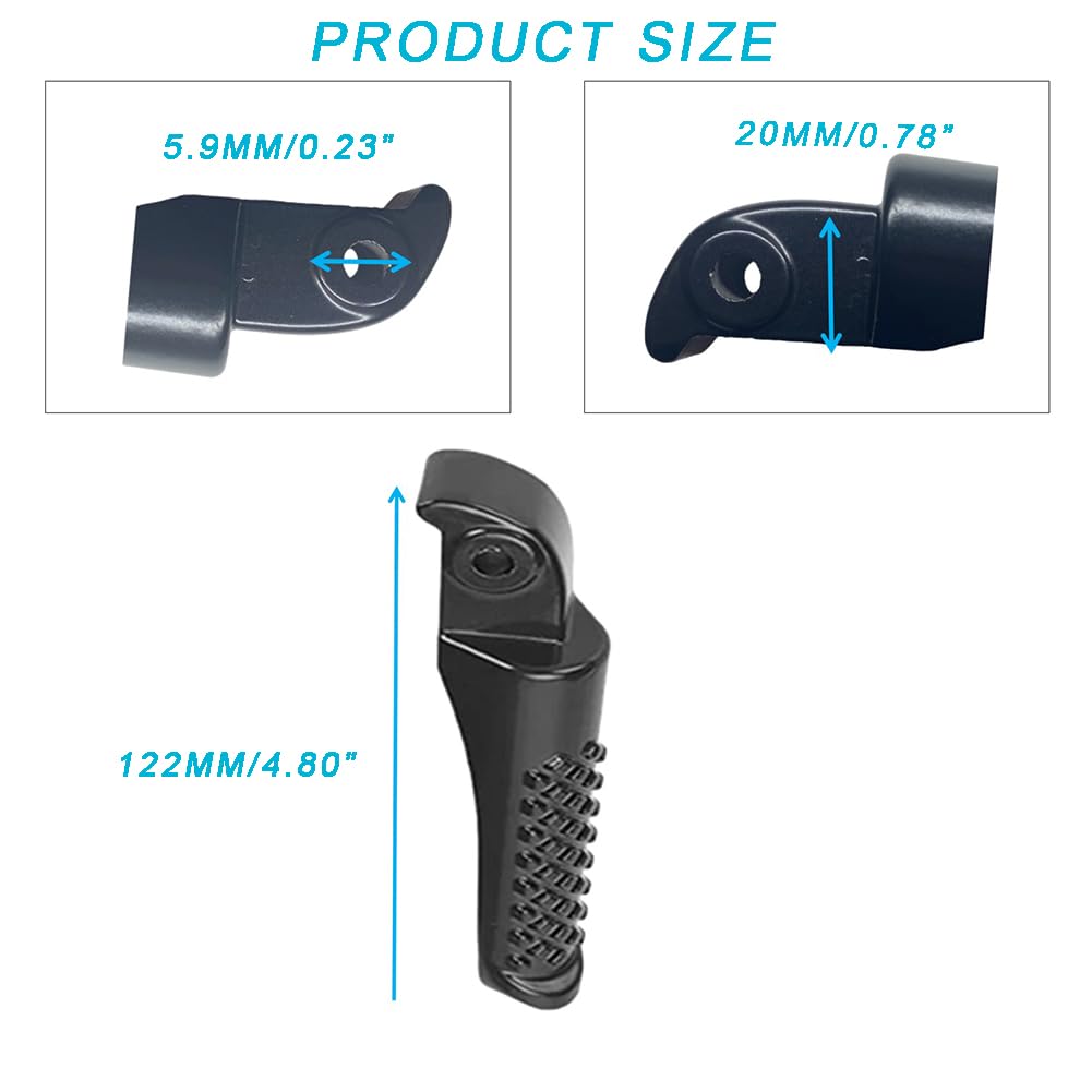 Qymoto Mini Bike Foot Pegs Footrest Bracket For Coleman Ct200U,Trail 200,Ct200U-Ex,Axis M200,Bt200X,Ct200U-Exr Cc100X Ct100U Trail, Minibike Angled Foot Pedal(2 Pack)