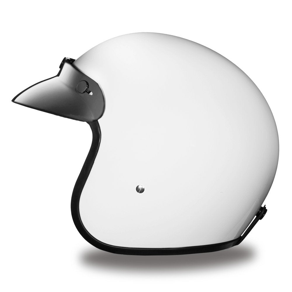 Daytona Helmets 3/4 Open Face Motorcycle Helmet - Dot Approved [Hi-Gloss White] [2Xl]