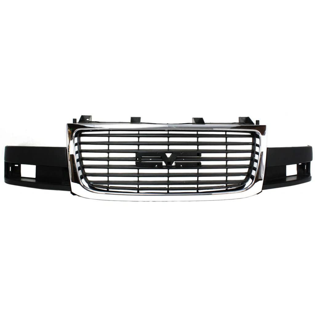 For GMC Savana 2003-2021 Grille | Chrome | Black | w/Composite Headlight | GM1200532 | 22881263