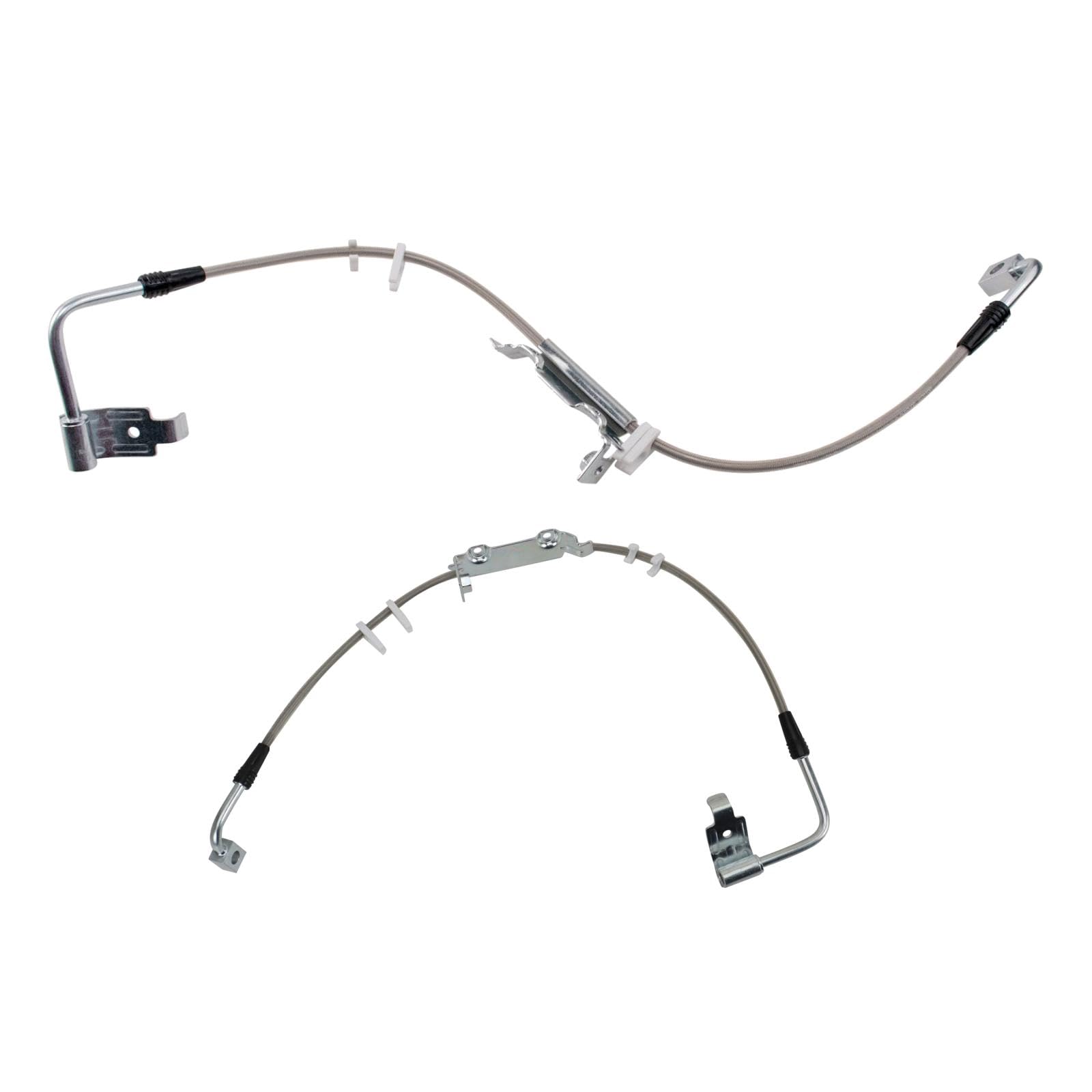 Trq Front Performance Brake Hose Set Compatible With 2011-2017 Jeep Wrangler 2018 Wrangler Jk