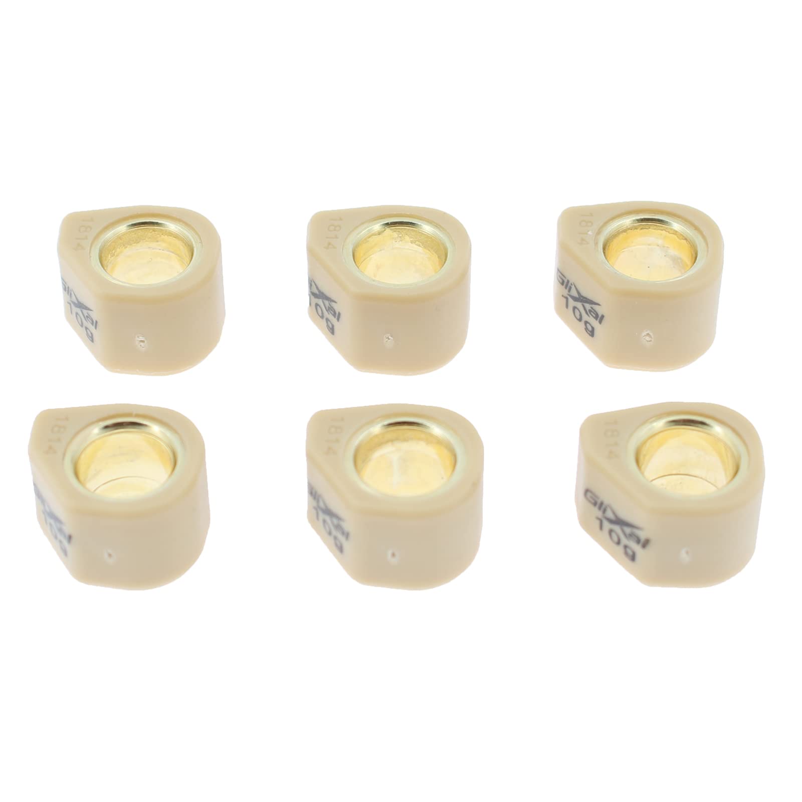 Glixal 18x14mm High Performance Polygon Variator Sliders, Racing Sliding Roller Weights 152QMI 157QMJ GY6 125cc 150cc Scooter Moped ATV (10 Gram)