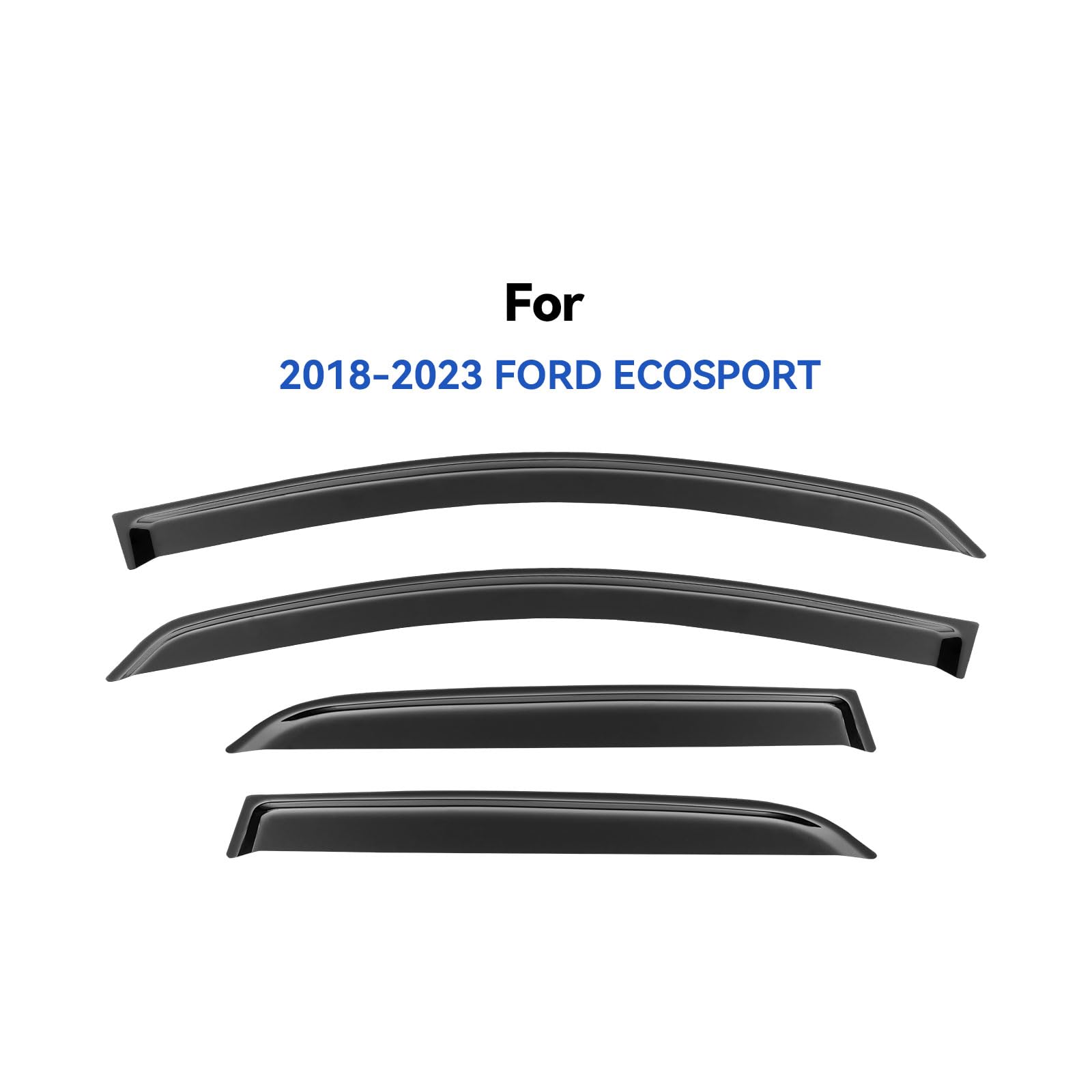 Window Visors Rain Guards for Ford EcoSport 2018 2019 2020 2021 2022, Out-Channel Window Vent Wind Deflectors Visors Shades for