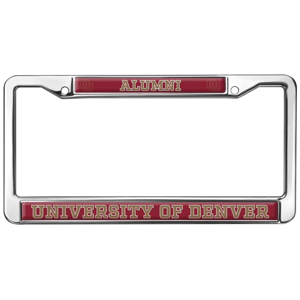 University of Denver Alumni Logo Full Size Standard License Plate Metal Frame