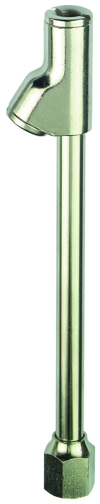 TruFlate 17395 Locking StraightOn Dual Foot Air Chuck with ShutOff, Silver