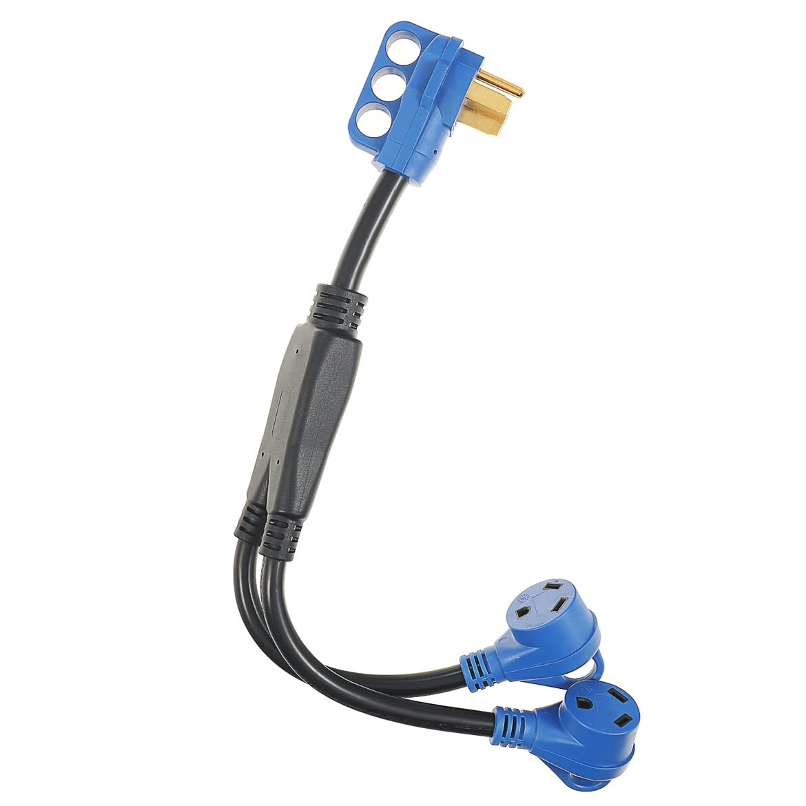 Rv Plug Adapter 50 Amp To 30 Amp,Rv Splitter Nema 14-50P To Two Tt-30R,Y Power Cord Adapter For 30 Amp Rv Split One 125/250V 50A Into 2 125V 30A Rv Extension Cord,2.23 Feet(Split 50A M To Two 30A F)