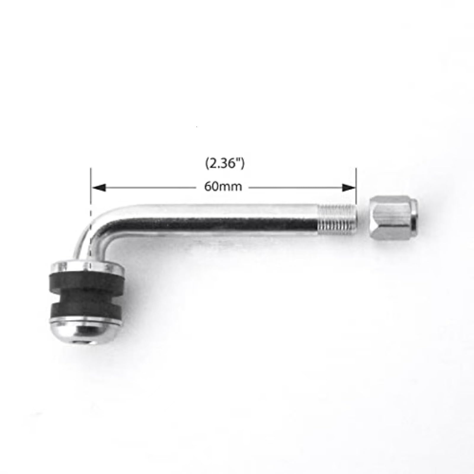 Skdorpfm Griplow 90 Degree Valve Stem for Multi-Piece Wheels - 2.36'' (60mm) - Model gw60 - JDM, Euro, US Compatibility