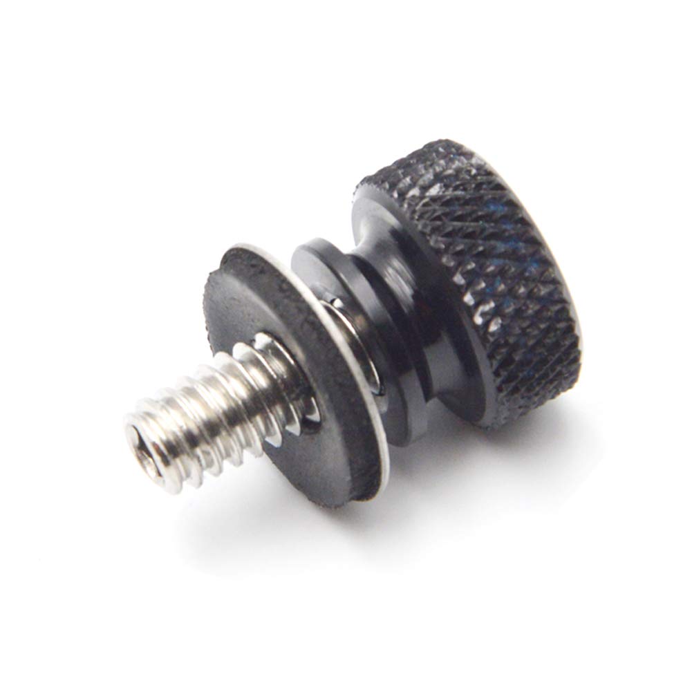 XJMOTO Seat Bolt Screw Nut Kit - 1/4-20 Thread, Black, Compatible with Harley Davidson Touring, Softail, Dyna, Sportster Models