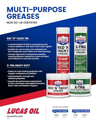 Lucas X-Tra Lithium Grease 14.5 Oz. Cartridge (Pack Of 10)