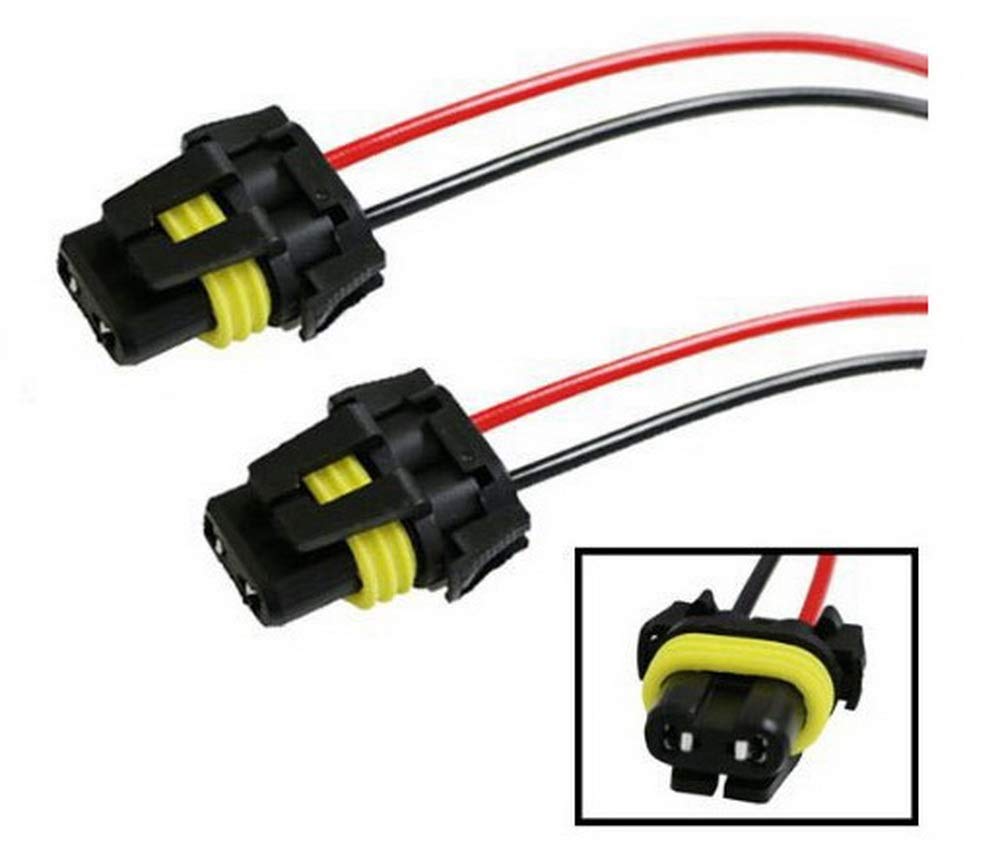 Ijdmtoy 900-Series 9005 9006 Female Adapter Wiring Harness Sockets Wire Compatible With Automtive Driving Light, Fog Light, Etc