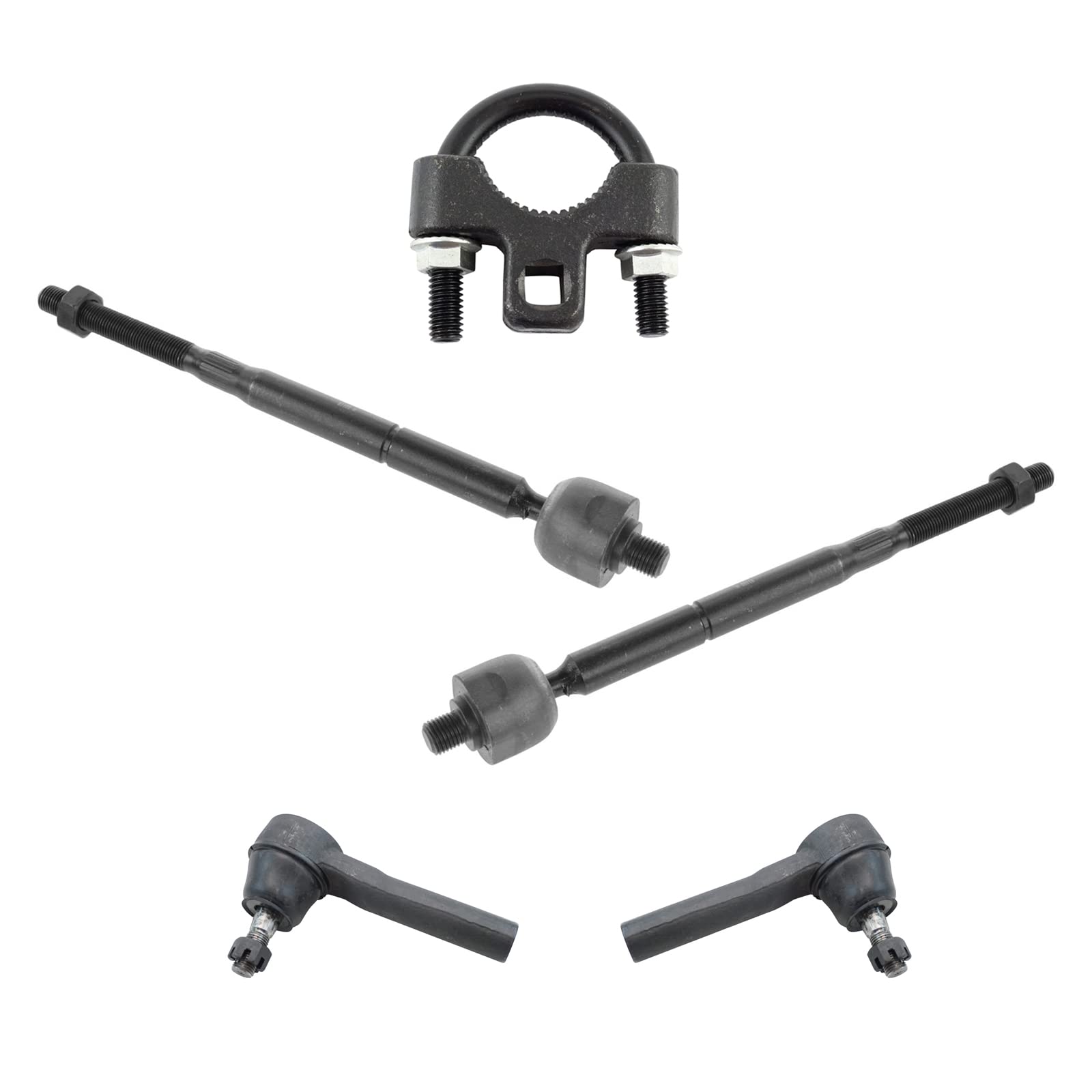 TRQ Front Tie Rod Set Driver & Passenger Side Inner & Outer Compatible with 2005-2007 Chrysler Town & Country Dodge Caravan Gran