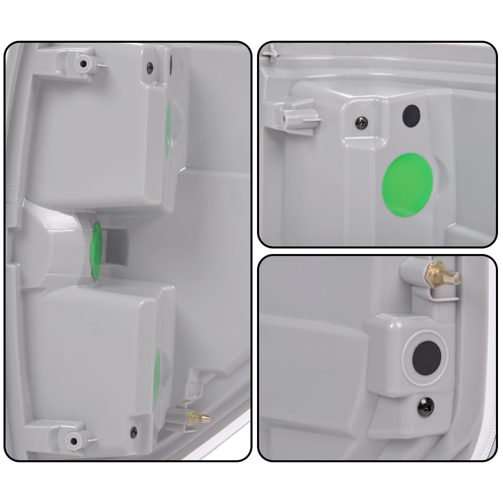 Pit66 Tail Lights,Compatible With 2009 2010 2011 2012 2013 2014 Ford F150 Rear Brake Lamps Assembly Left&Right Red Lens Chrome T